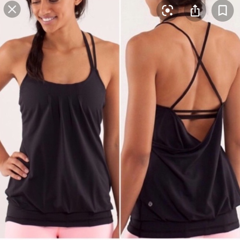 Lululemon Black Strappy Tank Top